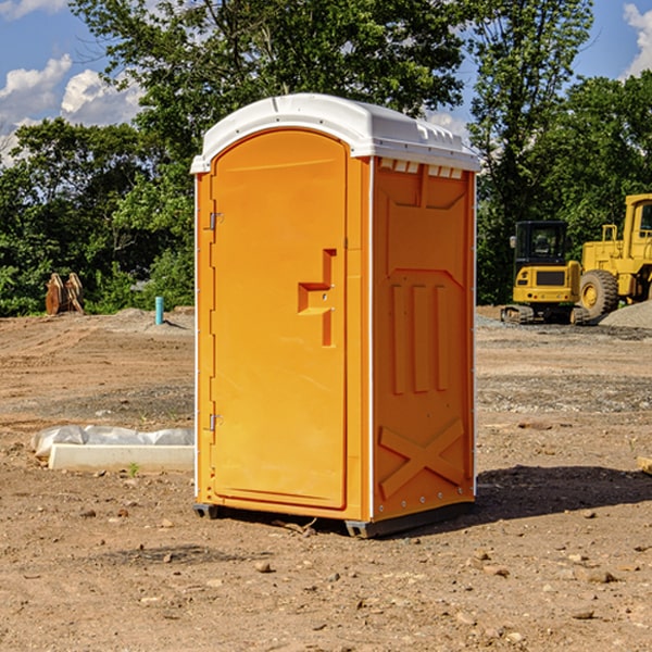 can i customize the exterior of the porta potties with my event logo or branding in Warren ID